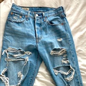 Levi’s ripped 501 jeans